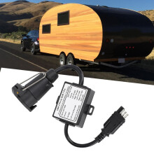 Adaptateur de prise 4 broches vers 7 broches pour remorque, caravane, bateau ou camping-car (convertisseur