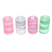 Hilo de coser de poliéster de 4 piezas, 4 colores, 1000 unidades