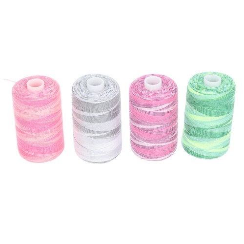4 Stück Nähgarn, Polyestergarn, 4 Farben, 1000