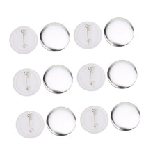 100 Sets 37mm Badge Pin Button Parts Badge Making Supplies DIY Crafts Materials