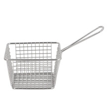 Medium 304 Stainless Steel Deep Fryer Basket with Long Handle for Kitchen & Commercial Use