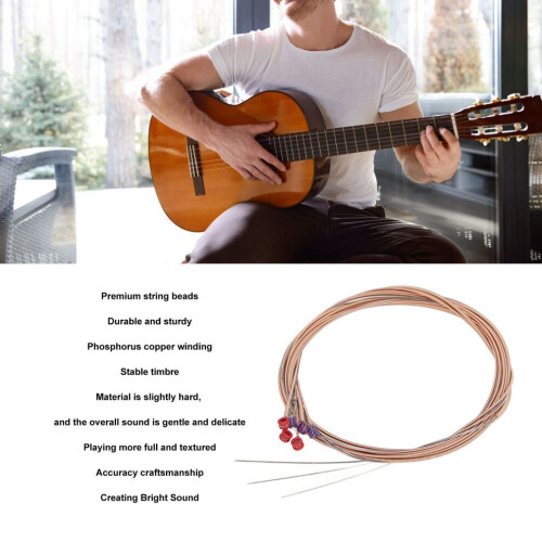 3 Set Folk Guitar Strings, .012 Copper Hex Core Long Lasting 2