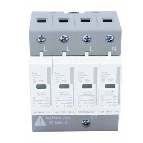 Protector contra sobretensiones 4P SPD 80KA, pararrayos doméstico, 380 V, BEM-LY80 1