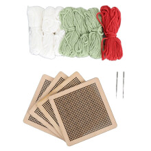 4Pcs Cross Stitch Beginner Kit Floral Pattern