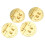 4 set trälåda hasplås 5 cm diameter guld 3