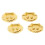 4 set trälåda hasplås 5 cm diameter guld 4