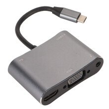 4K-VGA-Dockingstation: Typ-C-Multiport-Adapter mit 87-W-PD-Ladefunktion