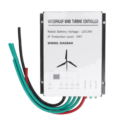 400W windturbinecontroller IP67 waterbestendig aluminium 9,5 cm 2