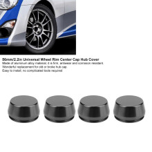 4 st 56 mm/2,2 tum universal fälg centrumkåpa navskydd aluminium modifierad del (svart)
