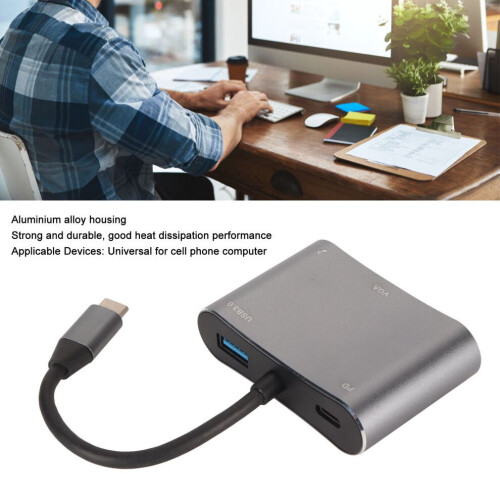 4K-VGA-Dockingstation: Typ-C-Multiport-Adapter mit 87-W-PD-Ladefunktion 2