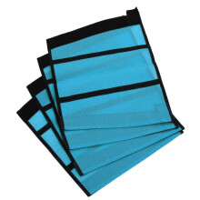 4er-Pack Fliegengamaschen für Pferde, atmungsaktive Mesh-Beinschützer, blau, reißfest