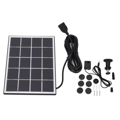 4W 5V solcellsdriven vattenpump för trädgårdsfontän, 120L/h flöde 1
