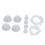 4pcs Silicone Breast Shield Set with Duckbill Valves, Soft Flange Inserts 2