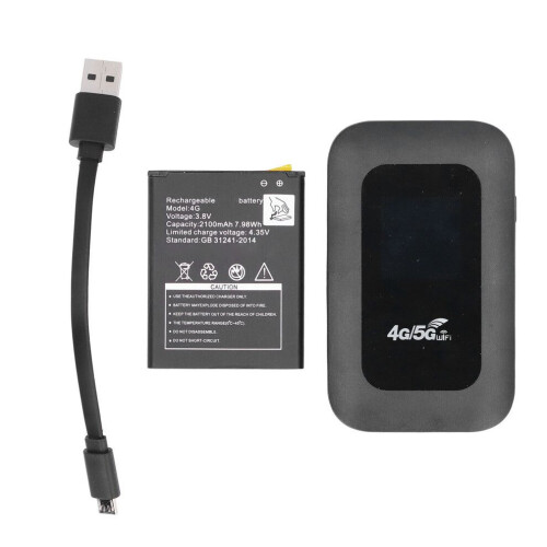 Routeur WiFi portable 4G avec emplacement pour micro SIM et 1,44 1