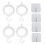4pcs Foldable ABS Hanging Wig Stand, White, for Display & Storage 2