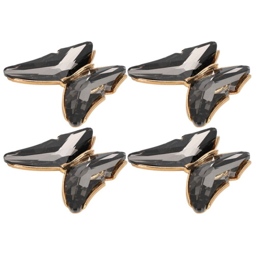 4 elegante Schuhschnallen-Kristallschmetterlinge 2