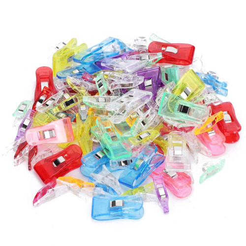 100Pcs Hemming Clips Colorful Plastic PatchWork 1