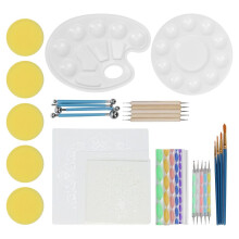 Juego de 41 herramientas para puntear mandalas para manualidades y embellecer con pintura.