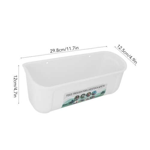4 große hängende Hühnerfuttertröge, PP, Weiß, 900 g 1