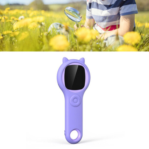 500x Zoom USB Microscope 2'' Screen Purple for Students & Kids