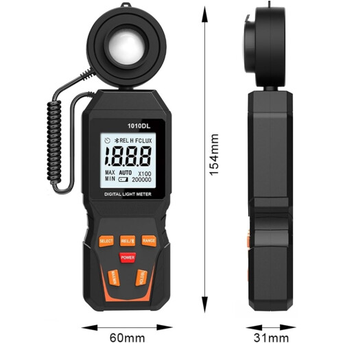 Digital Light Meter Max 200000 Lux Lux Meter Luminance Meter Auto LCD Display Lighting Intensity Measurement 2
