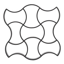 Wiederverwendbare Schablonen für Trittsteine, einfach anzuwendendes DIY-Betonformwerkzeug mit kunstvollem geometrischem Design, aus hochfestem