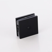 Brass Glass Clamp Square UShaped Shower Door Fixture For 812mm Tempered Glass Panels Chrome Brushed Black