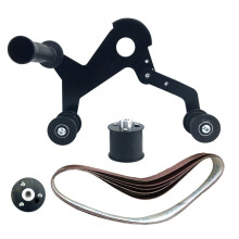 Belt Sander Attachment for Angle Grinder Polymer Guide Wheel Uniform Grinding Strength Spring Protective Cover
