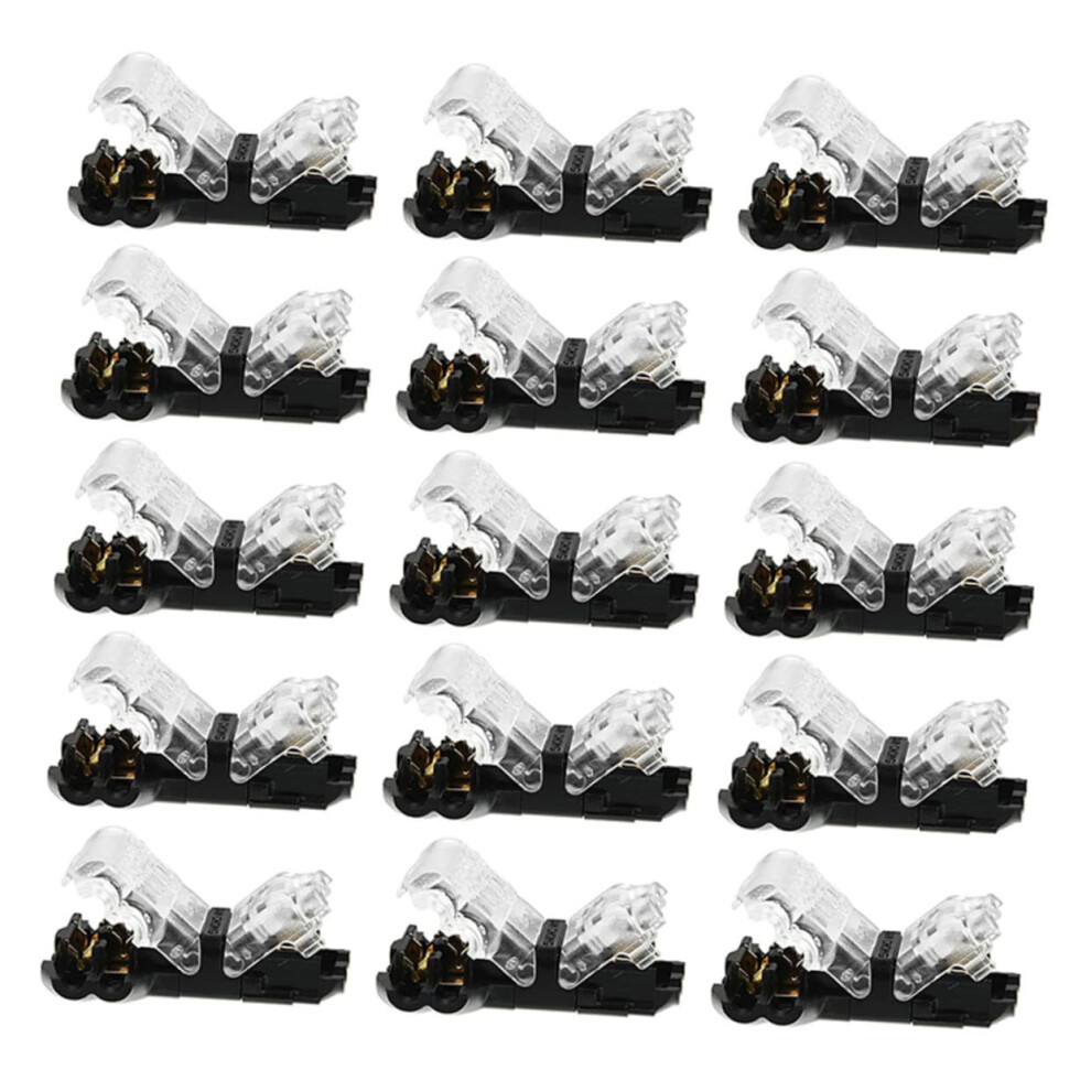 Pin Wire Splicer 15Pcs Compact Transparent Connectors Singlecore Multicore, Fireproof Waterresistant Terminal Blocks 9339159568880