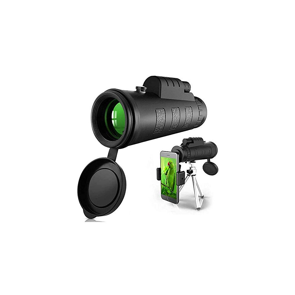Monocular Telescope 40X60 Hd, Phone Tripod Holder, Outdoor Travel Scope For Bird Watching, Camping, Hunting 9339159569191
