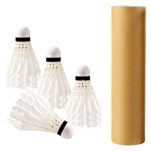 Badminton Shuttlecocks Goose Feather 12 Pieces Stable Flight For Practice And Outdoor Matches