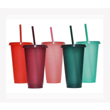 Conjunto de canecas para café gelado, artigos para festas com tampas e canudos, copos reutilizáveis, atóxicos e ecológicos para casa, piqueniques