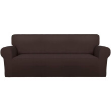 Zweisitzer-Sofaüberzug, rutschfester, weicher Sofaüberzug, Möbelschutz mit elastischem Saum, einfach anzubringen, maschinenwaschbar