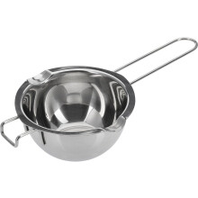 Craftsmelt dobbeltkoker i rustfritt stål, doble helletuter for presis smeltekontroll, universal innsatskokingsverktøy for enkel rengjøring