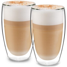 Set elegant cu design în 2 straturi pentru o alegere elegantă de cadouri, căni de cafea din sticlă durabile pentru toate băuturile tale