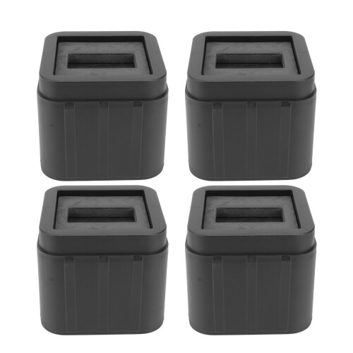Adjustable Height Bed Risers Premium Rubber Furniture Elevation Blocks Non Slip Stability Support Stackable Riser Pads For Beds Sofas Tables Multi Pur 2