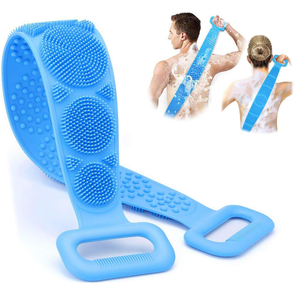 Exfoliating Body Brush, Food-Grade Silicone Back Scrubber For Shower, Promote Blood Circulation And Gentle Exfoliation With Full Coverage Design (12x7
