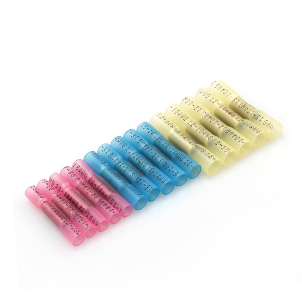 Heat Shrink Butt Crimp Terminals Kit 200Pcs Insulated Electrical Wire Connectors Plastic Case Automotive Wiring Harnesses 9339159571040