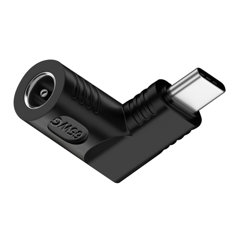 Dc Jack 5.5X2.1mm Input To Usbc Typec Angled 90 Degree Power Plug Charge Adapter For Laptop Phone Compatible Usbc 9339159571057