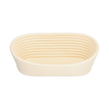 Moisture Absorbing Sourdough Proofing Basket, Artisan Bread Baking Tool with Handmade Inspired Design and Natural Cane Look, Oval Banneton with Reusab