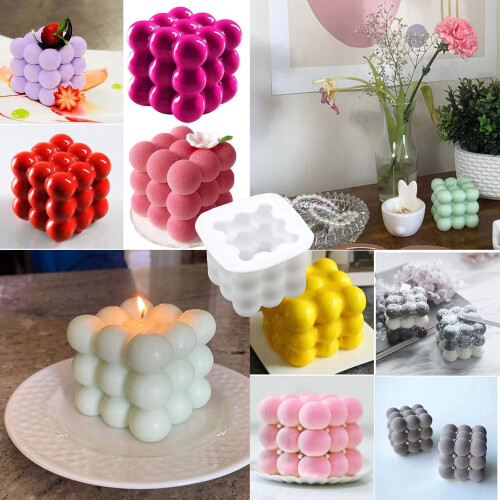 DIY Μαγικοί Κύβοι Διακοσμητικά Κεριά Σιλικόνης, Επαναχρησιμοποιήσιμη Σιλικόνη 2