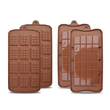 Forma de silicone para chocolate destacável, fácil de desenformar, resistente a altas temperaturas, ideal para fazer mini chocolates e barras de