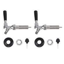 Torneira de cerveja flexível com alavanca superior, toda em aço inoxidável 304. Fácil de limpar, à prova de vazamentos, ideal para atividades de