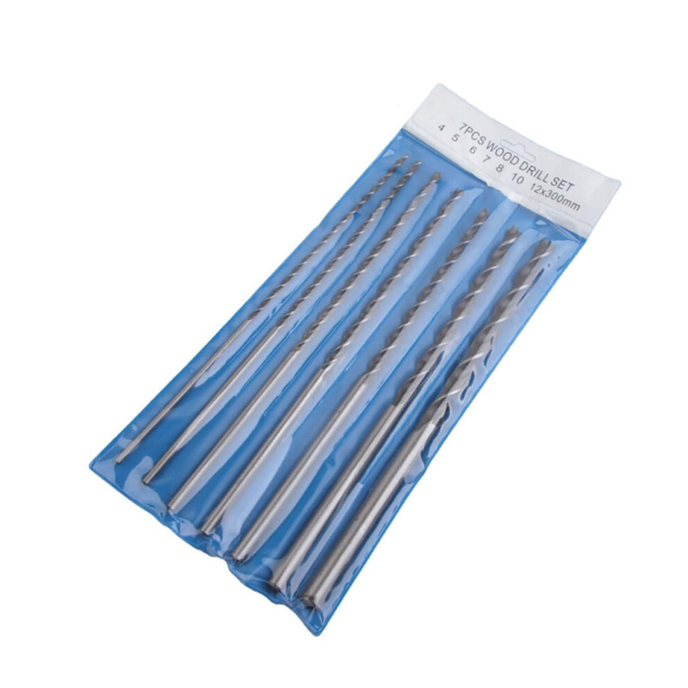 Long Woodworking Drill Bit Carbon Steel For Hardwood Plywood Abs Triple Point Tip Anti Slip Carpentry Home Use 9339159572054
