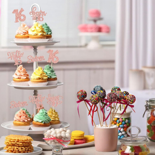 Προσυναρμολογημένες επιλογές για cupcakes για τούρτες εορτασμού, διακοσμήσεις 1