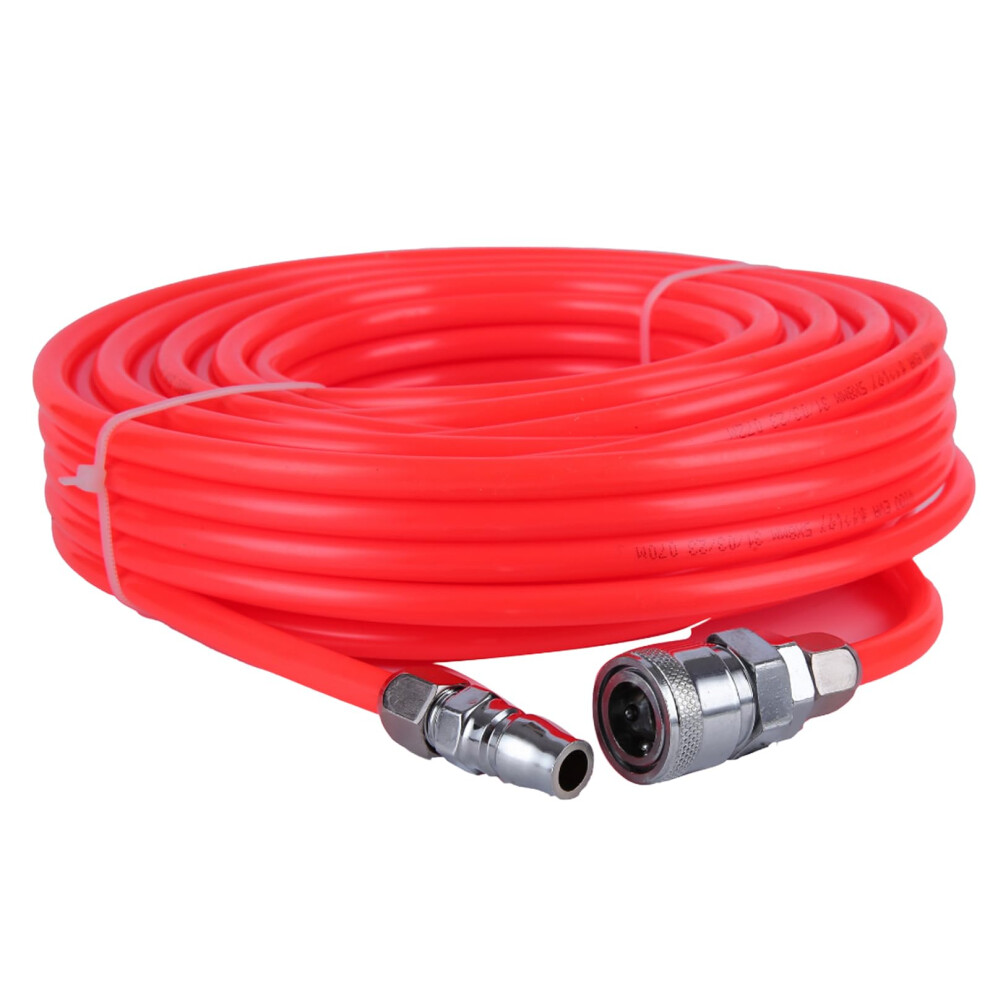 Pressure Pneumatic Hose 5Mm Id 8Mm Od, 5M Air Compressor Line With Coupling Kit For Fluid Transfer And Tools Red 9323874311395
