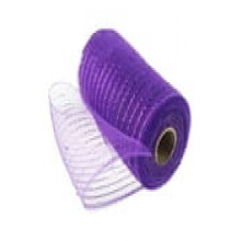 Nastro decorativo per artigianato per eventi stagionali e a tema, rete viola impermeabile ed elastica con lamina metallica 10 pollici x 10 iarde,
