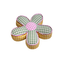 Reversible Floral Designs Floor Pillow Thick-Green and yellow