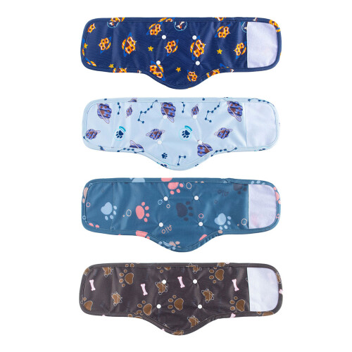 Dog Leak Proof Diapers with Elastics Legs Soft Polyester-S C 2
