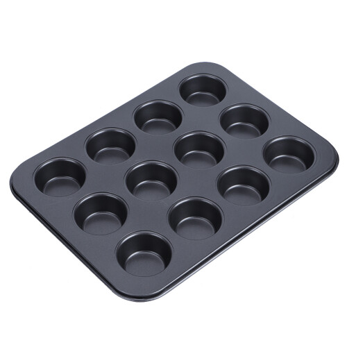 Ταψί για Muffin 12 τεμαχίων, ευέλικτο αντικολλητικό ταψί ψησίματος με στιβαρή 1